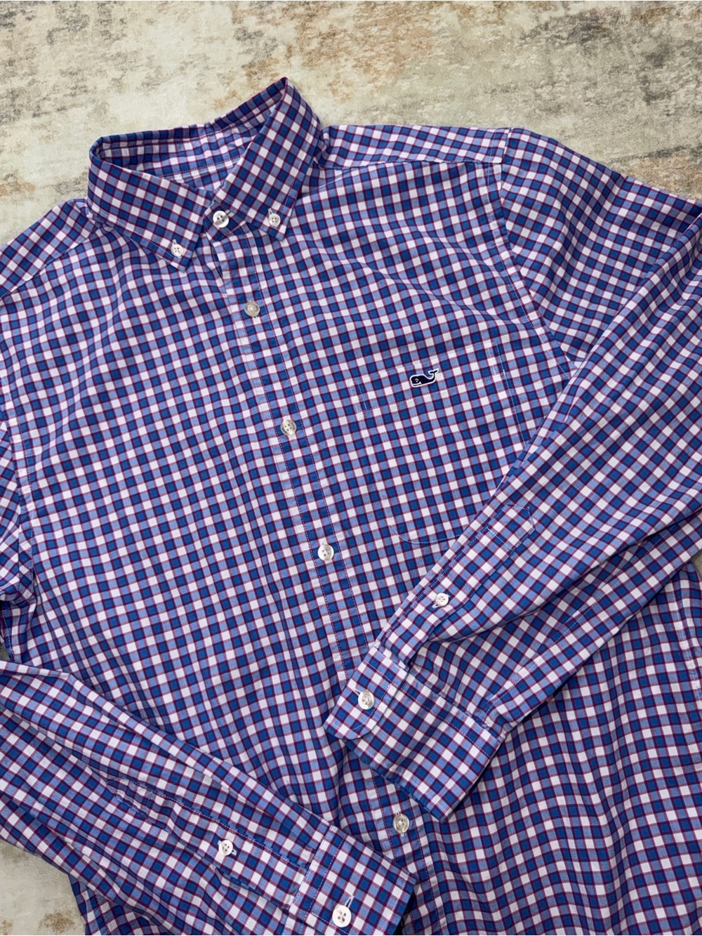 Vineyard Vines Classic Fit Trucker Shirt Button Front Small